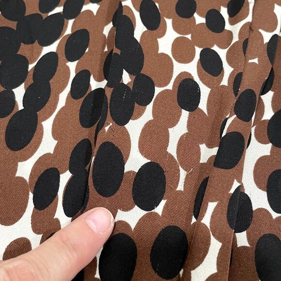 Tory Burch Size 8 Top 100% Silk Polka Dot Popover Blouse Career Classic Neutral - Picture 11 of 16